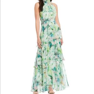 Alex Mari Dress Halter Neck Sleeveless Gown